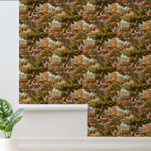 Papier Peint Vintage époque victorienne 1890 Scènes pastorales