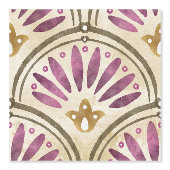 Papier Peint Vintage Fan Palm Watercolor Pattern (Recto)