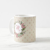 Papier peint Vintage Monogramme Mug à couronne de (Devant gauche)