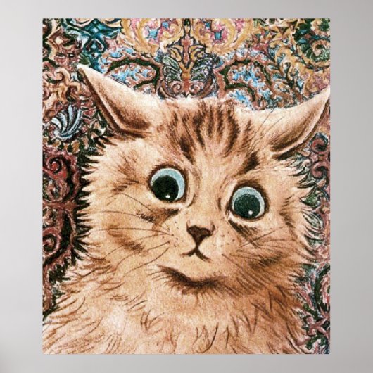 Papier peint vintage Poster de chat (Devant)