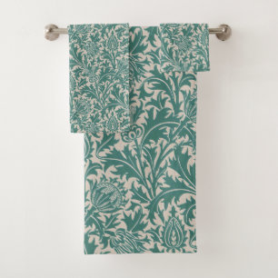 Papier peint vintage Thistle bleu sarcelle de Will