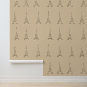Papier peint vintage tour Eiffel