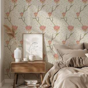 Papier Peint Vintage Tulips Motif William Morris