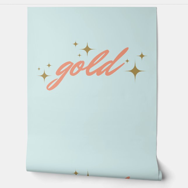 Papier Peint vinyle or (Déroulement)