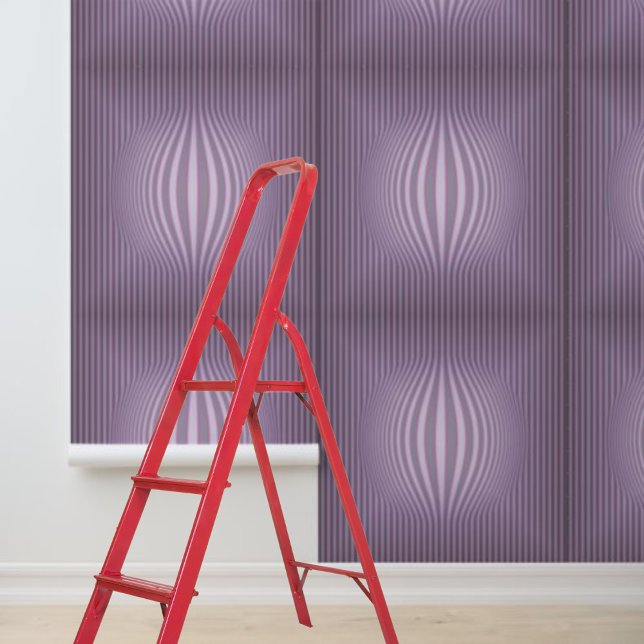 Papier peint violet cercles rayures à coller (Peel and Stick Wallpaper Purple Circles Stripes Wallpaper)
