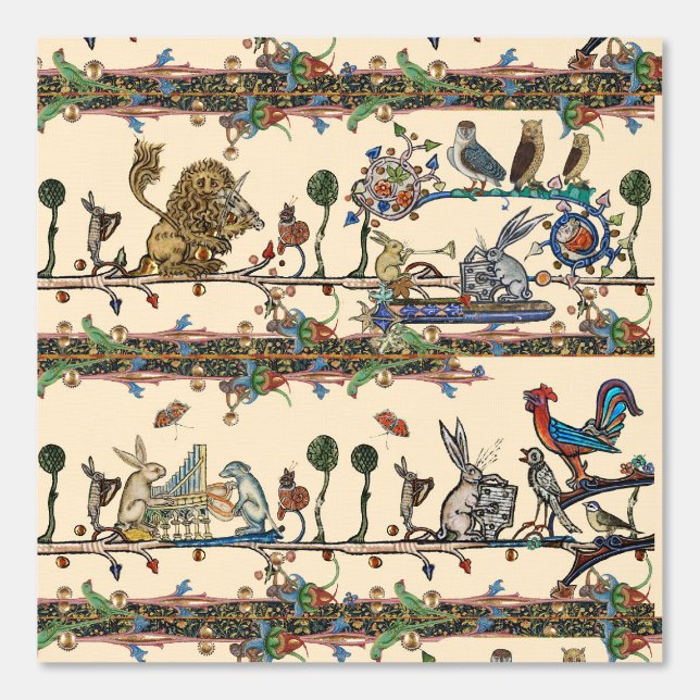 Papier Peint Violoniste Lion, Hare (Recto)