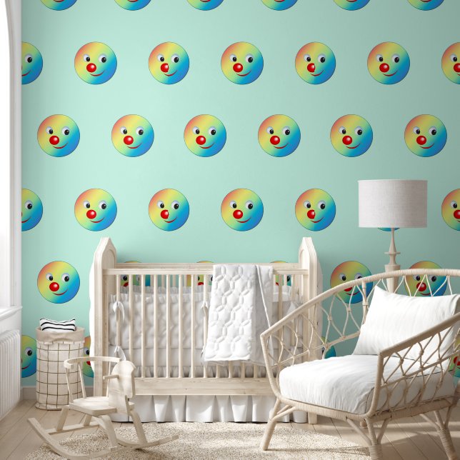 Papier Peint Visage clown souriant (Enfants)