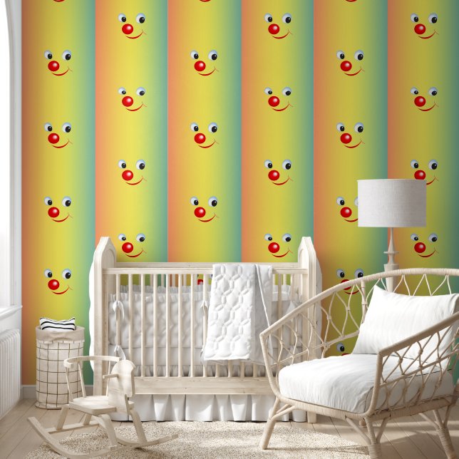 Papier Peint Visage clown souriant (Enfants)