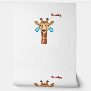 Papier Peint visage de girafe en pleurs émotionnels