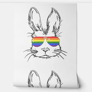 Papier Peint Visage de lapin avec lunettes de soleil