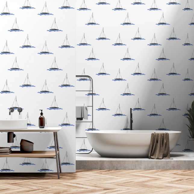 Papier Peint Voiliers (Salle de bain)
