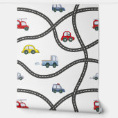 Papier Peint Voitures Peau et bâton amovible Baby Boy Nursery (Déroulement)