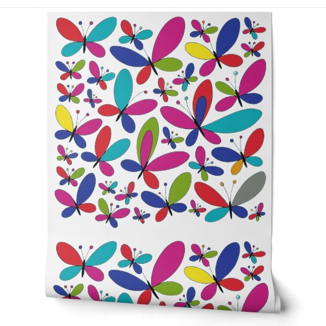 Papier Peint Vol magique de papillons (Déroulement)