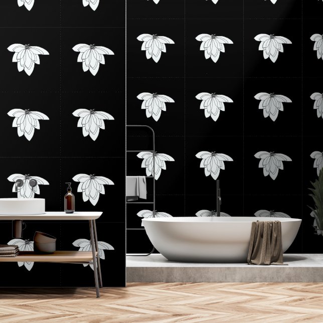 Papier Peint VOL noir (Salle de bain)