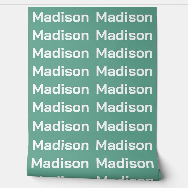 Papier Peint VOTRE NOM Couleur personnalisée répétée (Déroulement)