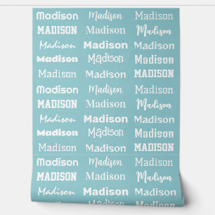 Papier Peint VOTRE NOM Couleur personnalisée répétée