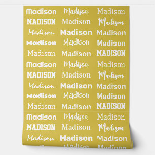 Papier Peint VOTRE NOM Couleur personnalisée répétée