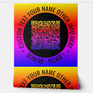 Papier Peint Votre QR Code Scan Info Texte personnalisé