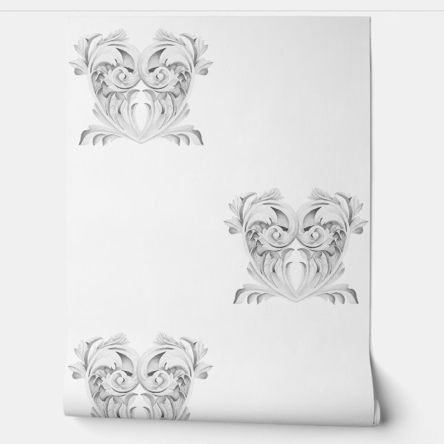 Papier Peint Vrilles de marbre sur un  (Déroulement)