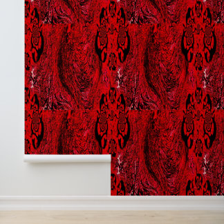 Papier Peint Wallpaper - Black Raspberry & Fiery Spiral