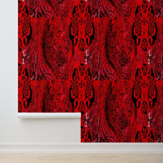 Papier Peint Wallpaper - Black Raspberry & Fiery Spiral (Application)
