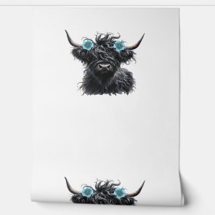 Papier Peint Watercolor Black Highland Cow Classic T-Shirt