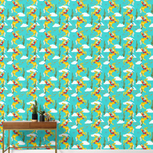 Papier Peint Western Cowgirl Retro Patterned