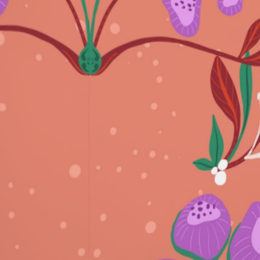 Papier Peint Whimsical Moth and Floral Pattern (Couture)