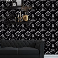 Whimsigoth noir et argent détaillé