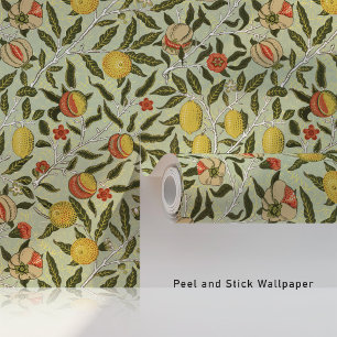 Papier Peint William Morris Grenade Florale Sage Vert