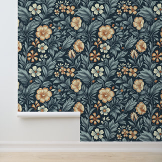 Papier Peint William Morris Inspired Botanical Style Pattern