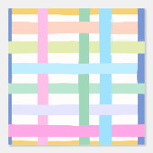 Papier Peint Wobbly Bright Rainbow Plaid - Maximalist Girly (Recto)