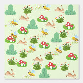 Papier Peint Woodland Meadow Nursery – Lapins, Abe (Recto)