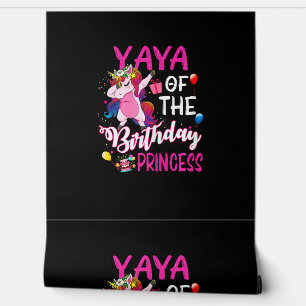 Papier Peint Yaya Of The Birthday Princess Unicorn Girl T-Shirt