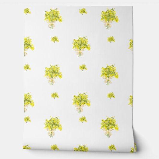 Papier Peint Yellow Floral Bouquet Wallpaper (Déroulement)