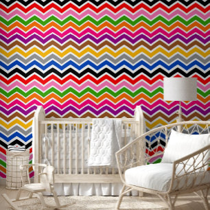 Papier Peint Zigzag Chevron multicolore Conception Motif