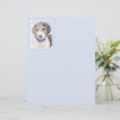 Papier Peinture beagle - Cute Original Chien Art (Debout devant)