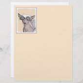 Papier Peinture Chinoise sans cheveux peint art original (Devant / Derrière)