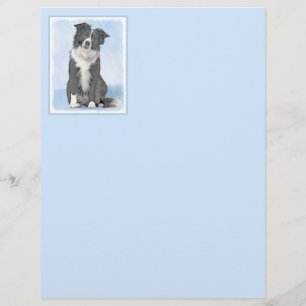 Papier Peinture Collie Bordure - Joli art original chien