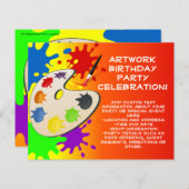 Papier Peinture colorée Palette Art Peinture Anniversaire (Devant / Derrière)