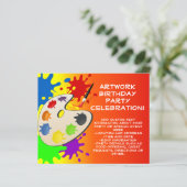 Papier Peinture colorée Palette Art Peinture Anniversaire (Debout devant)