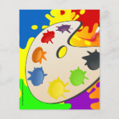 Papier Peinture colorée Palette Art Peinture Anniversaire (Dos)