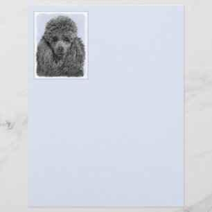 Papier Peinture de caniche Miniature Jouet noir Art origi