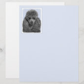 Papier Peinture de caniche Miniature Jouet noir Art origi (Devant / Derrière)