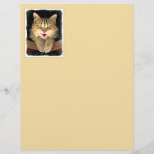 Papier Peinture de chat Mad - Cute Original Cat Art