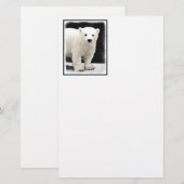 Papier Peinture de l'ours polaire - Art original de la fa (Devant / Derrière)