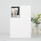 Papier Peinture de l'ours polaire - Art original de la fa (Debout devant)