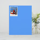 Papier Peinture de phare rouge - Art original (Debout devant)