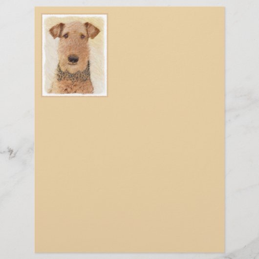 Papier Peinture de Terrier Airedale - Art Original Mignon (Devant)
