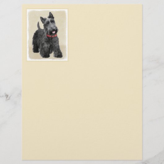 Papier Peinture de Terrier Écossais - Art de Chien Origin (Devant)